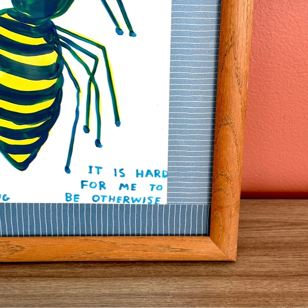 Sorry for Being Annoying Bee Canvas Art Print Framed David Shrigley Bumblebee